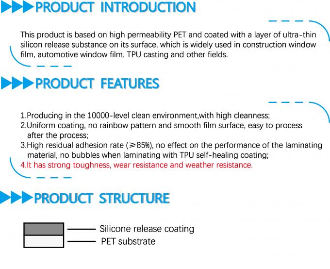 50μm Window PET Silicone Film product display
